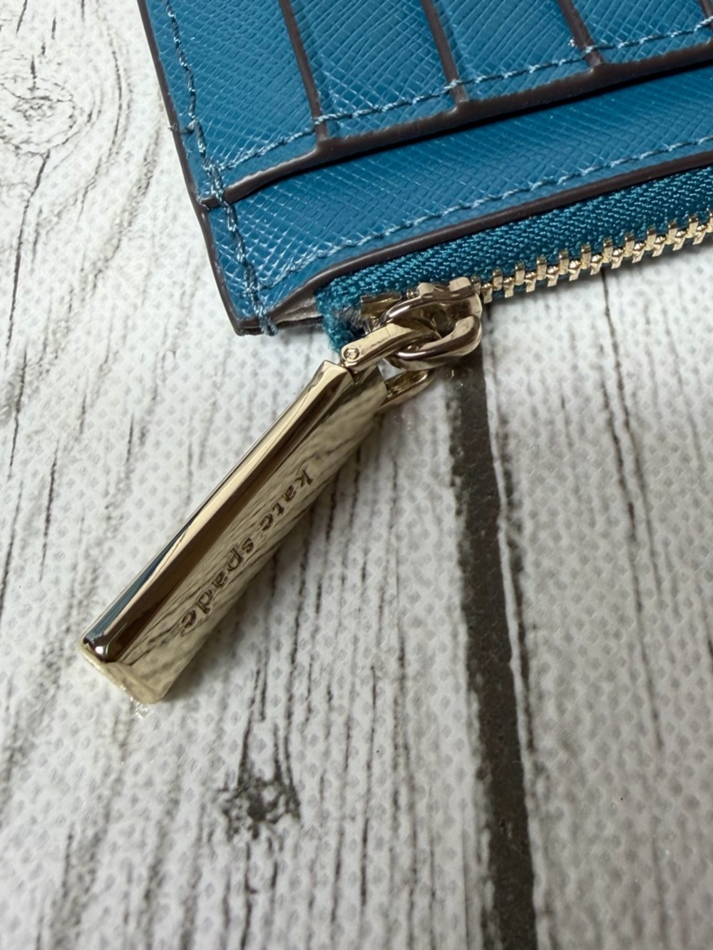 PRE LOVED Kate Spade Bucket Bag & Card Wallet Bundle Pebble Leather Dark Peaco - Picture 15 of 15